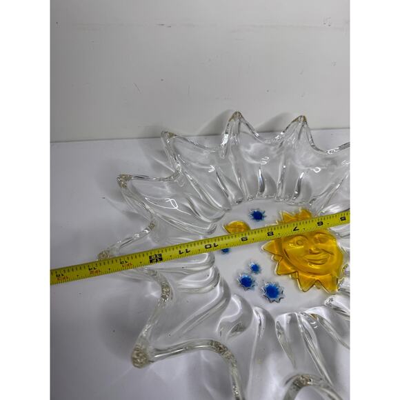 Studio Nova Art Glass Serving Tray Solar Eclipse 14.5 WALTHER Germany - Picture 6 of 10